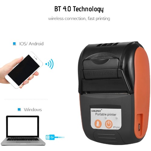Pix PT-210 Portable Bluetooth 58mm POS Printer